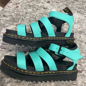 Dr. Martens Blaire Gladiator Sandals In Peppermint Green Hydro